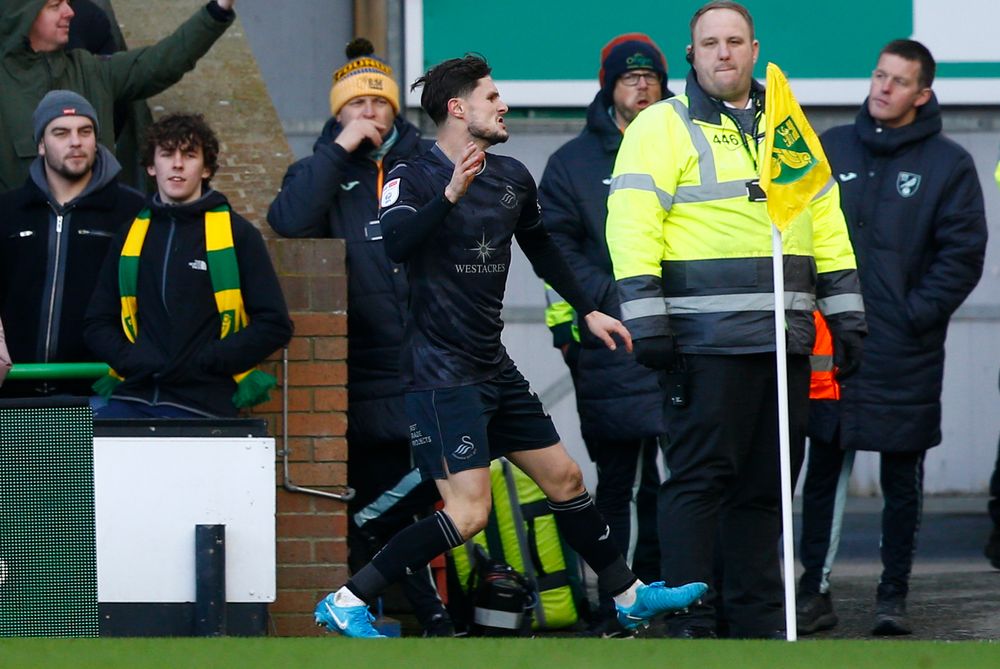 Liam Cullen Swansea Goal v Norwich (A) Jan 25 Liam Cullen Swansea Goal v Norwich (A) Jan 25